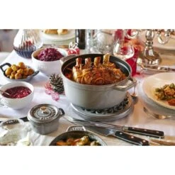 Staub Cocotte 34 Cm, Rund, Graphit-Grau, Gusseisen -Staub Geschäft 000011002