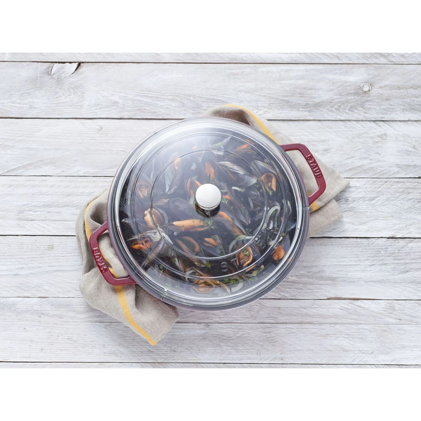 Staub Gewölbter Glasdeckel 28 Cm, Glas 5 Staub Gewölbter Glasdeckel 28 Cm, Glas – Bild 3