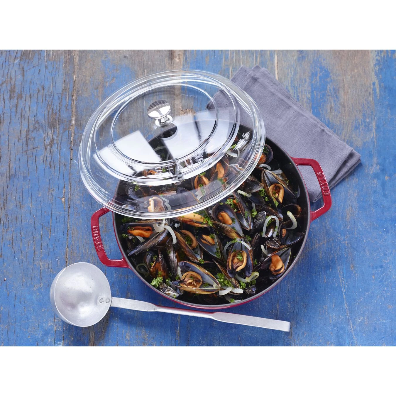 Staub Gewölbter Glasdeckel 28 Cm, Glas 4 Staub Gewölbter Glasdeckel 28 Cm, Glas – Bild 2