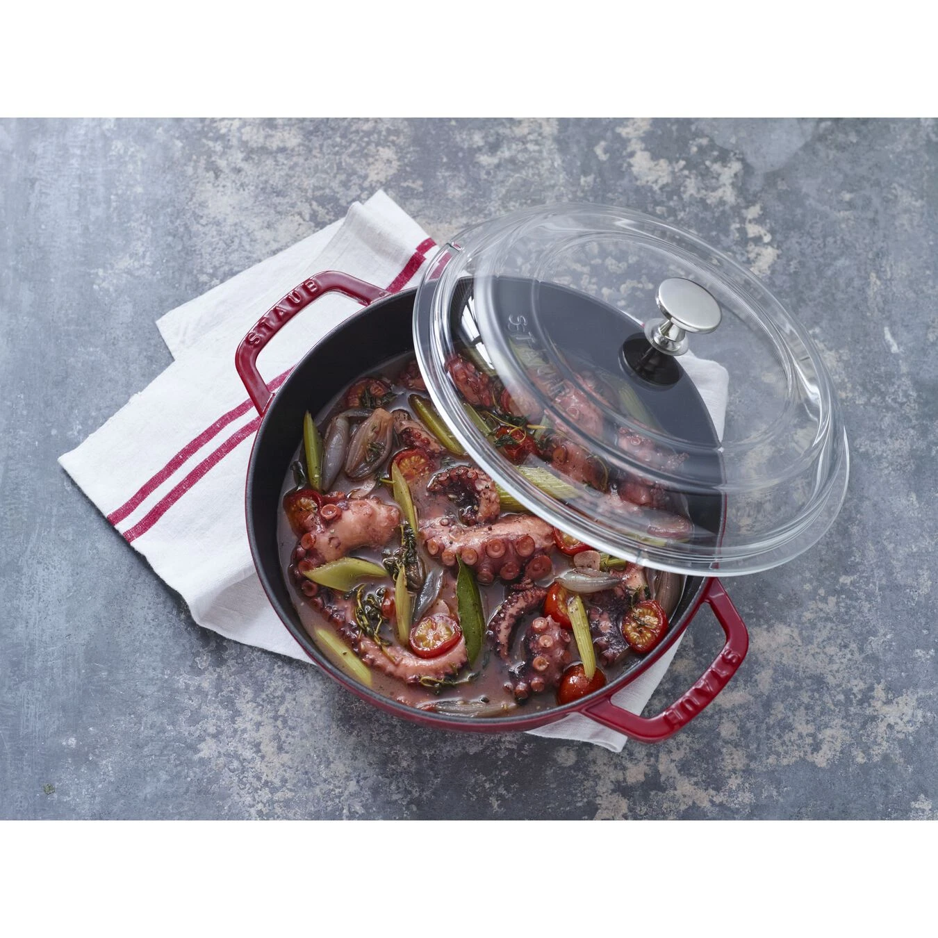 Staub Gewölbter Glasdeckel 28 Cm, Glas 6 Staub Gewölbter Glasdeckel 28 Cm, Glas – Bild 4