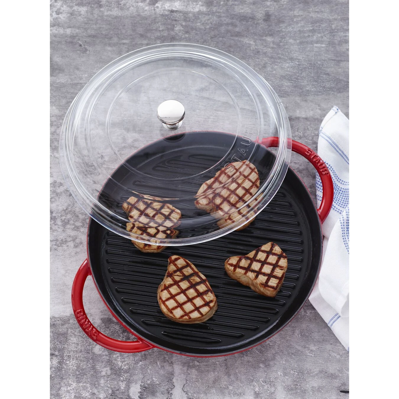 Staub Gewölbter Glasdeckel 20 Cm, Glas 6 Staub Gewölbter Glasdeckel 20 Cm, Glas – Bild 4