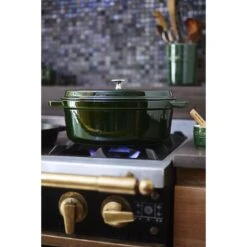 Staub Cocotte 33 Cm, Oval, Basilikum-Grün, Gusseisen 10 Staub Cocotte 33 Cm, Oval, Basilikum-Grün, Gusseisen -Staub Geschäft 000016966