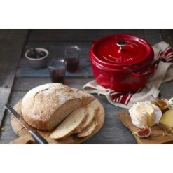 Staub Cocotte 24 Cm, Rund, Kirsch-Rot, Gusseisen 11 Staub Cocotte 24 Cm, Rund, Kirsch-Rot, Gusseisen -Staub Geschäft 000017827