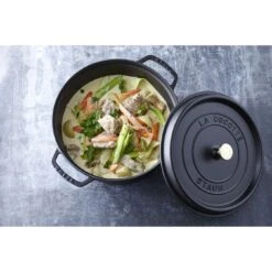 Staub Cocotte 28 Cm, Rund, Schwarz, Gusseisen -Staub Geschäft 000017831
