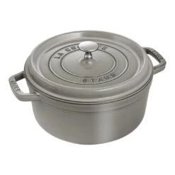 Staub Cocotte 24 Cm, Rund, Graphit-Grau, Gusseisen