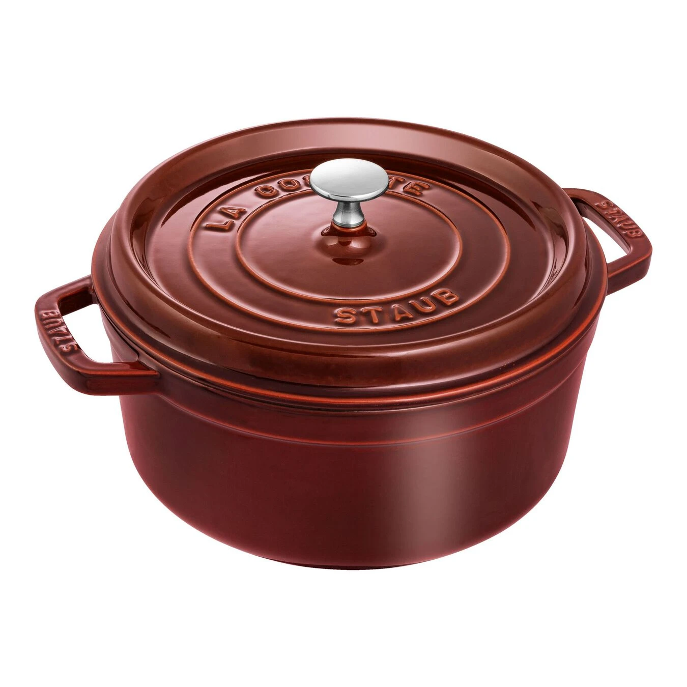 Staub Cocotte 24 Cm, Rund, Grenadine-Rot, Gusseisen 3 Staub Cocotte 24 Cm, Rund, Grenadine-Rot, Gusseisen