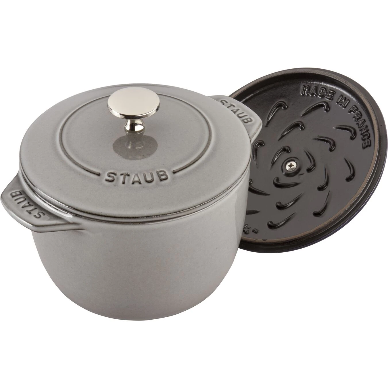 Staub Reis-Cocotte 16 Cm, Rund, Graphit-Grau, Gusseisen 5 Staub Reis-Cocotte 16 Cm, Rund, Graphit-Grau, Gusseisen – Bild 3