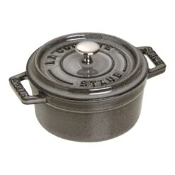 Staub Mini Cocotte 10 Cm, Rund, Graphit-Grau, Gusseisen