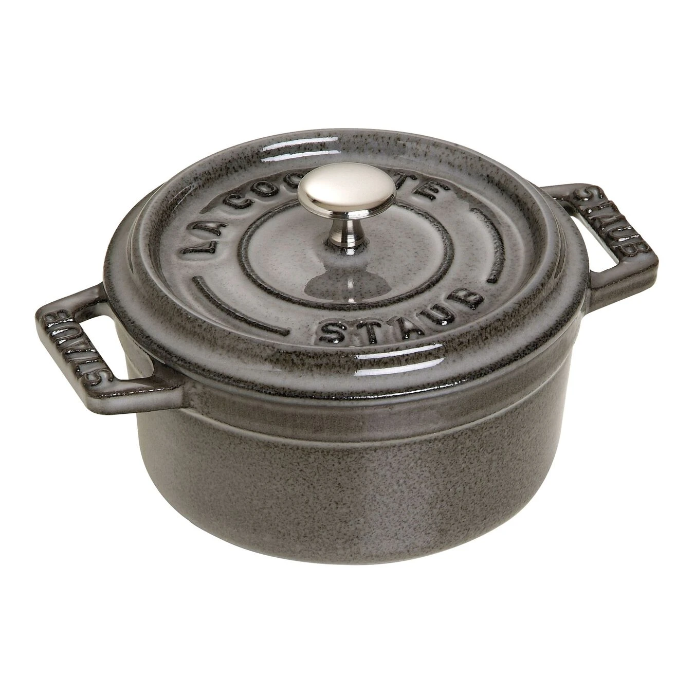 Staub Mini Cocotte 10 Cm, Rund, Graphit-Grau, Gusseisen 3 Staub Mini Cocotte 10 Cm, Rund, Graphit-Grau, Gusseisen