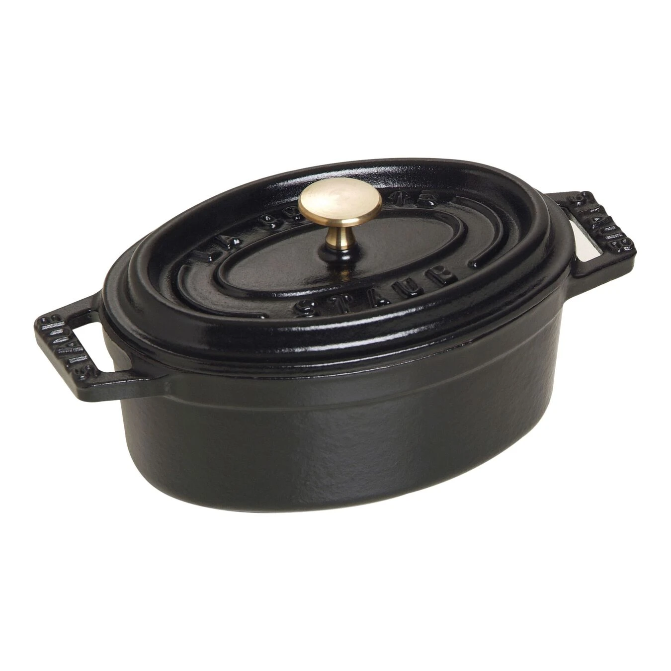 Staub Mini Cocotte 11 Cm, Oval, Schwarz, Gusseisen 4 Staub Mini Cocotte 11 Cm, Oval, Schwarz, Gusseisen – Bild 2