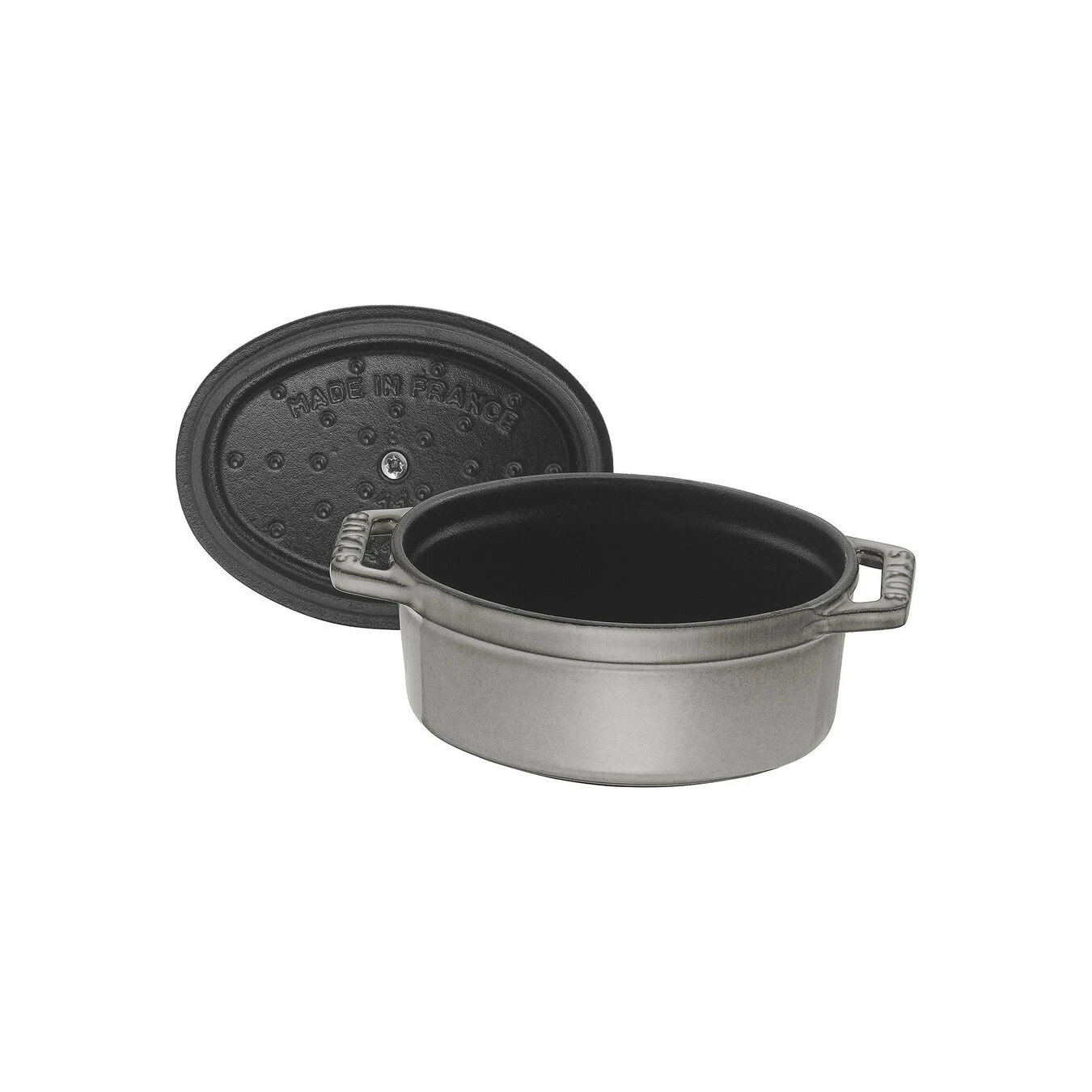 Staub Mini Cocotte 11 Cm, Oval, Graphit-Grau, Gusseisen 7 Staub Mini Cocotte 11 Cm, Oval, Graphit-Grau, Gusseisen – Bild 5