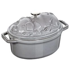 Staub Cocotte 17 Cm, Oval, Graphit-Grau, Gusseisen