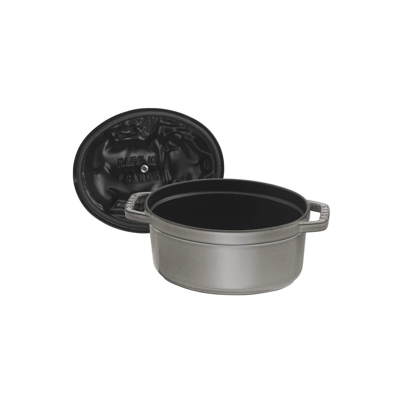 Staub Cocotte 17 Cm, Oval, Graphit-Grau, Gusseisen 8 Staub Cocotte 17 Cm, Oval, Graphit-Grau, Gusseisen – Bild 6