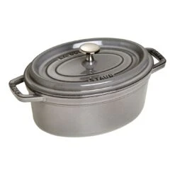 Staub Cocotte 23 Cm, Oval, Graphit-Grau, Gusseisen