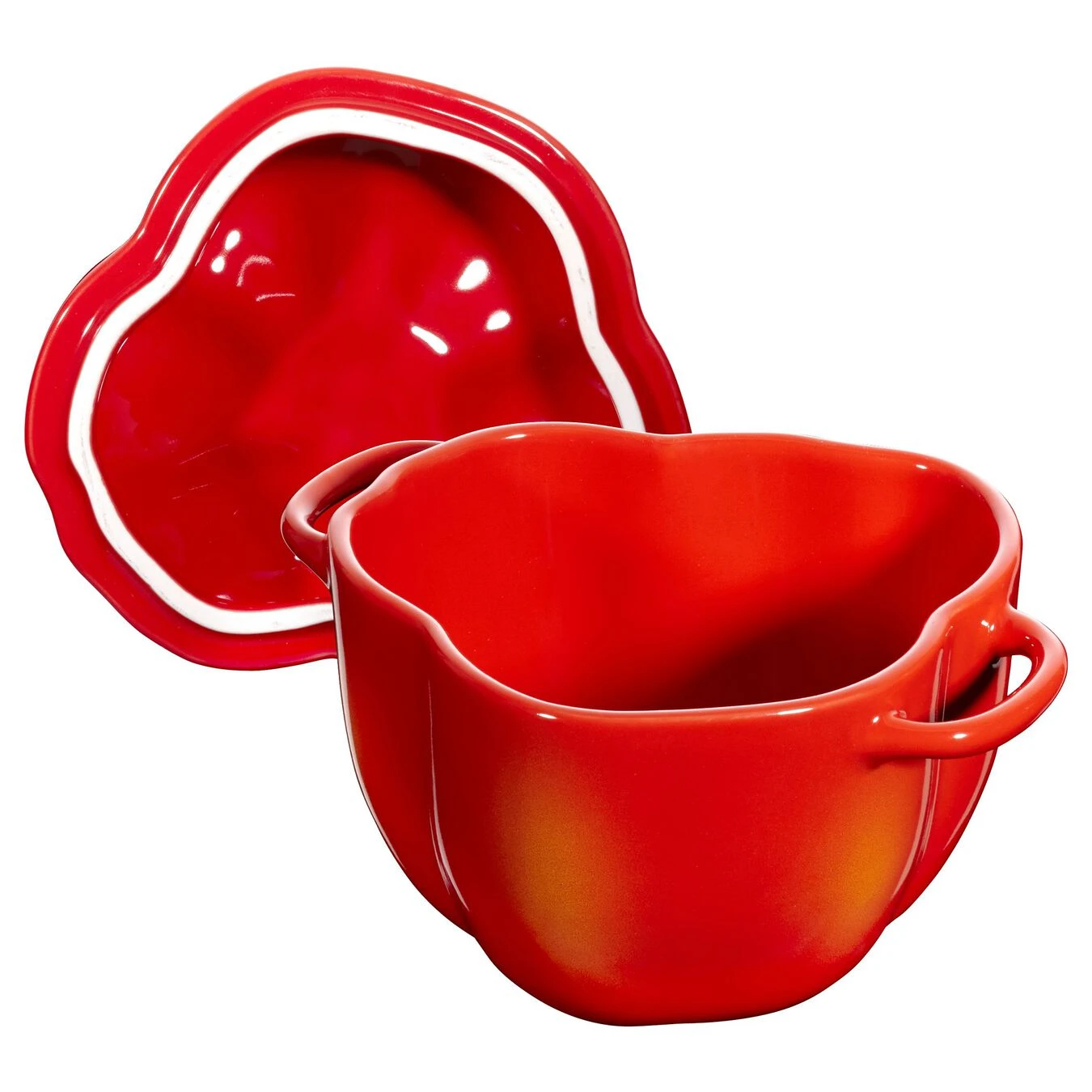 Staub Cocotte 11 Cm, Paprika, Orange-Rot, Keramik 4 Staub Cocotte 11 Cm, Paprika, Orange-Rot, Keramik – Bild 2