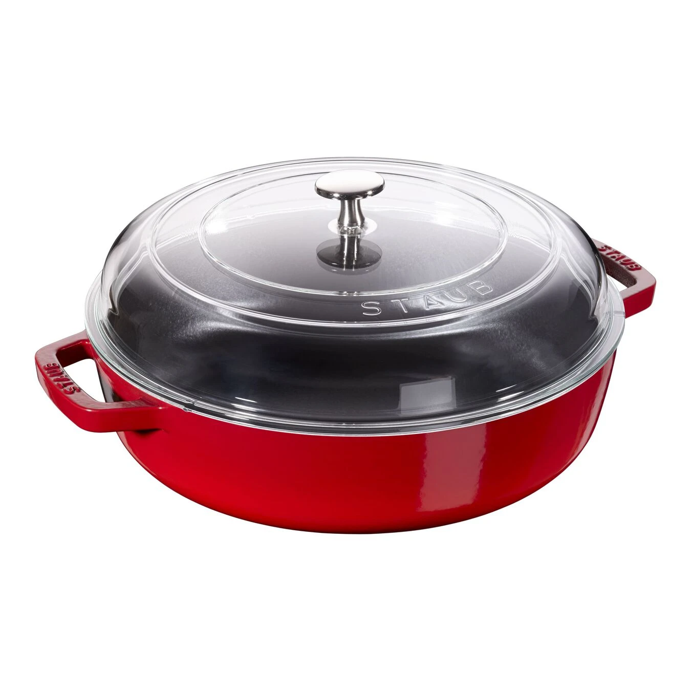 Staub Bräter Mit Glasdeckel 28 Cm, Gusseisen 3 Staub Bräter Mit Glasdeckel 28 Cm, Gusseisen