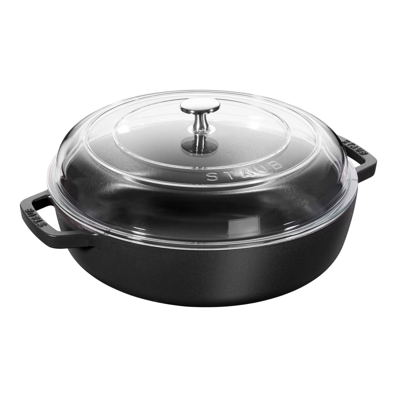 Staub Bräter Mit Glasdeckel 24 Cm, Gusseisen