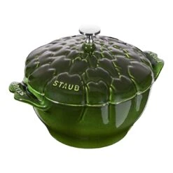 Staub Cocotte 22 Cm, Artischocke, Basilikum-GrĂĽn, Gusseisen