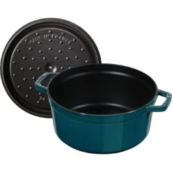 Staub Cocotte 28 Cm, Rund, La-Mer, Gusseisen -Staub Geschäft 40501115 5