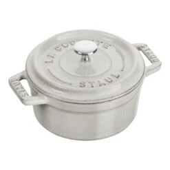 Staub Mini Cocotte 10 Cm, Rund, Weisser TrĂĽffel, Gusseisen