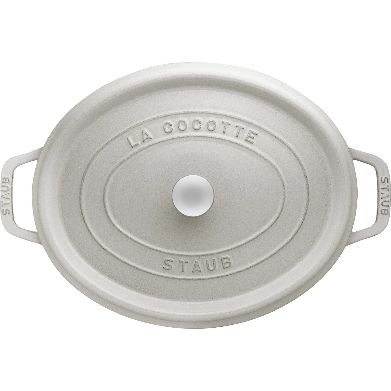 Staub Cocotte 29 Cm, Oval, Weisser Trüffel, Gusseisen – Bild 3
