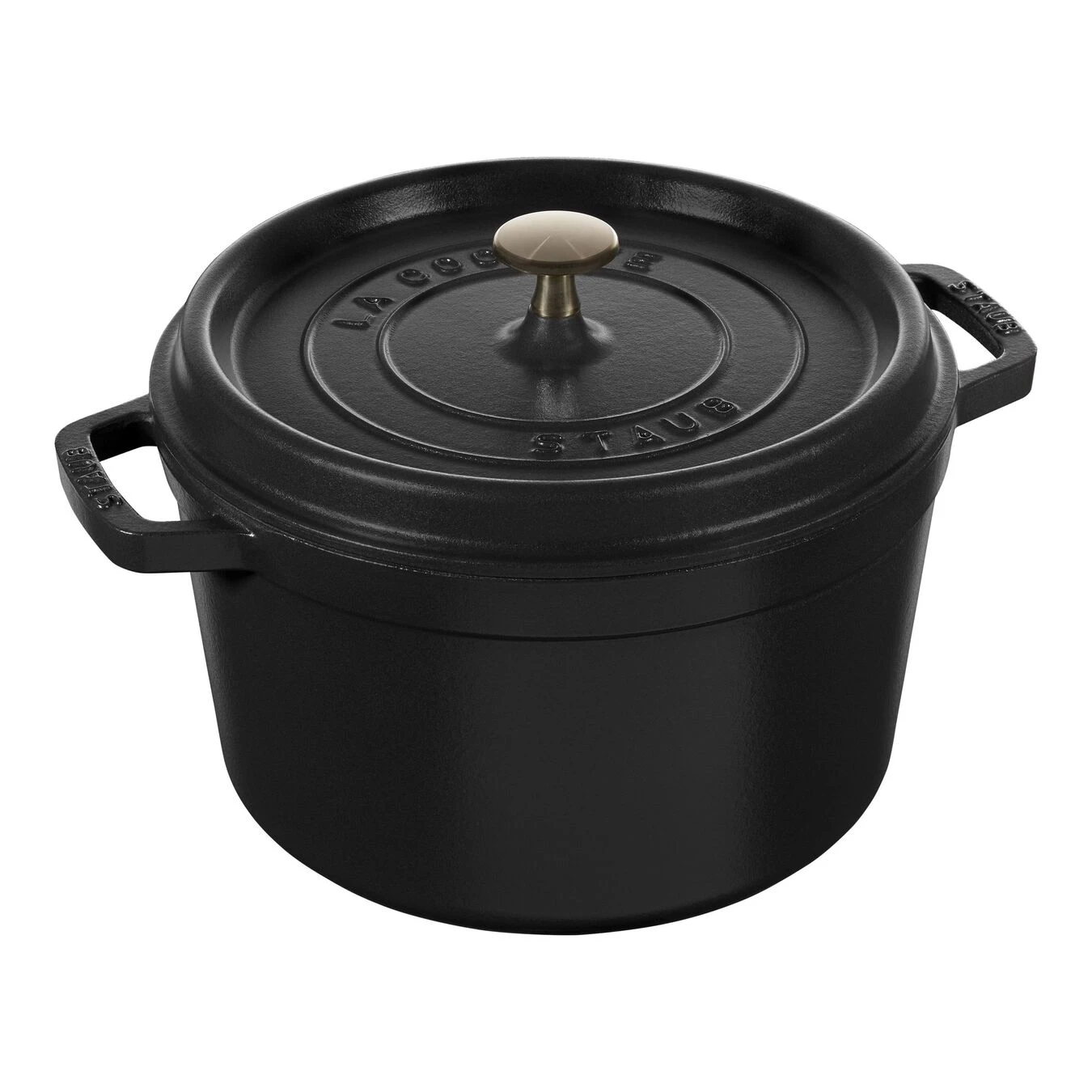 Staub Cocotte Tief 24 Cm, Rund, Schwarz, Gusseisen 3 Staub Cocotte Tief 24 Cm, Rund, Schwarz, Gusseisen