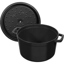Staub Cocotte Tief 24 Cm, Rund, Schwarz, Gusseisen 12 Staub Cocotte Tief 24 Cm, Rund, Schwarz, Gusseisen -Staub Geschäft 40502285 5