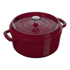 Staub Cocotte 20 Cm, Rund, Bordeaux, Gusseisen