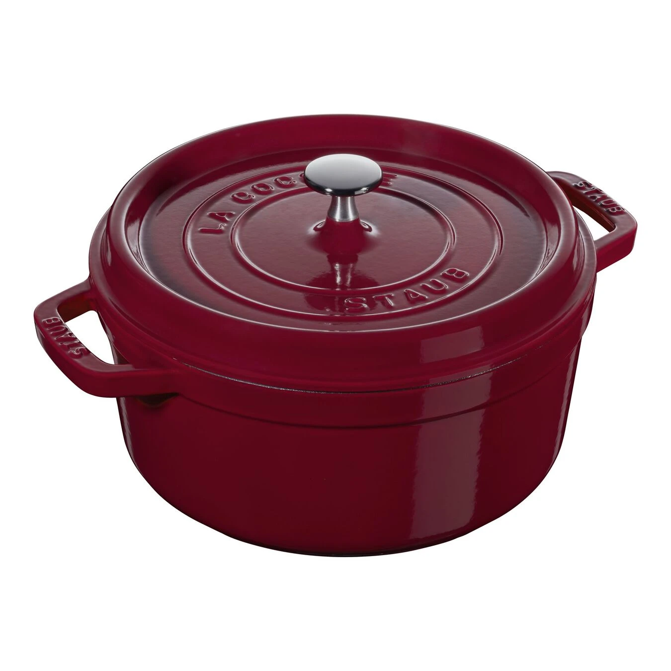 Staub Cocotte 20 Cm, Rund, Bordeaux, Gusseisen 3 Staub Cocotte 20 Cm, Rund, Bordeaux, Gusseisen
