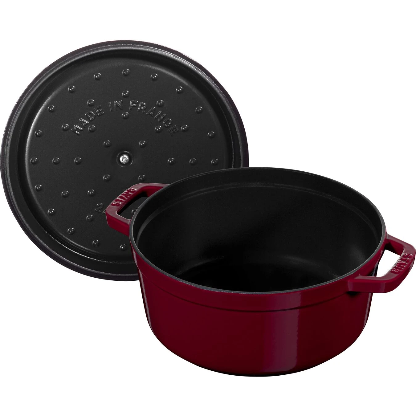 Staub Cocotte 20 Cm, Rund, Bordeaux, Gusseisen 7 Staub Cocotte 20 Cm, Rund, Bordeaux, Gusseisen – Bild 5