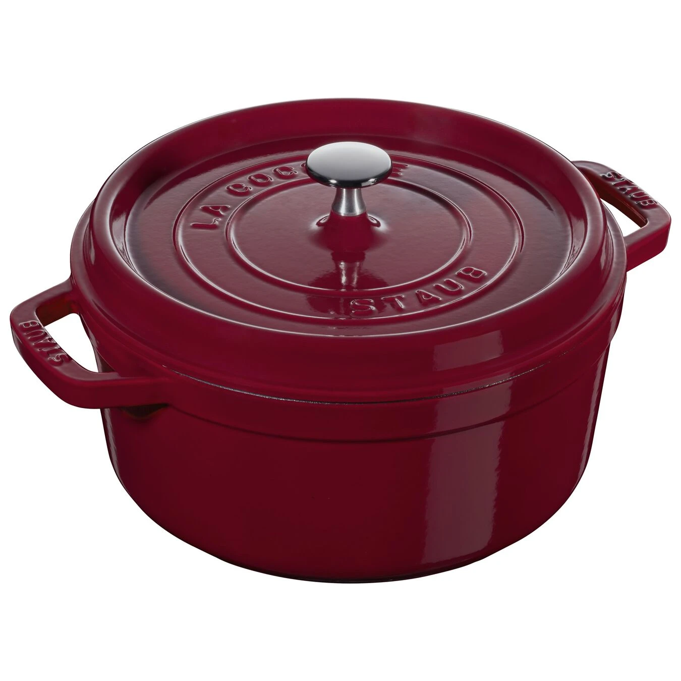 Staub Cocotte 24 Cm, Rund, Bordeaux, Gusseisen 3 Staub Cocotte 24 Cm, Rund, Bordeaux, Gusseisen