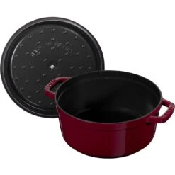 Staub Cocotte 24 Cm, Rund, Bordeaux, Gusseisen 12 Staub Cocotte 24 Cm, Rund, Bordeaux, Gusseisen -Staub Geschäft 40502294 5
