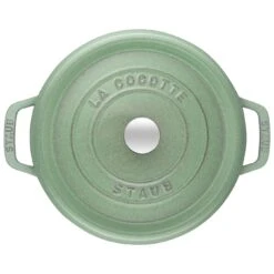 Staub Cocotte 22 Cm, Rund, Salbeigrün, Gusseisen -Staub Geschäft 40505 364 3 2
