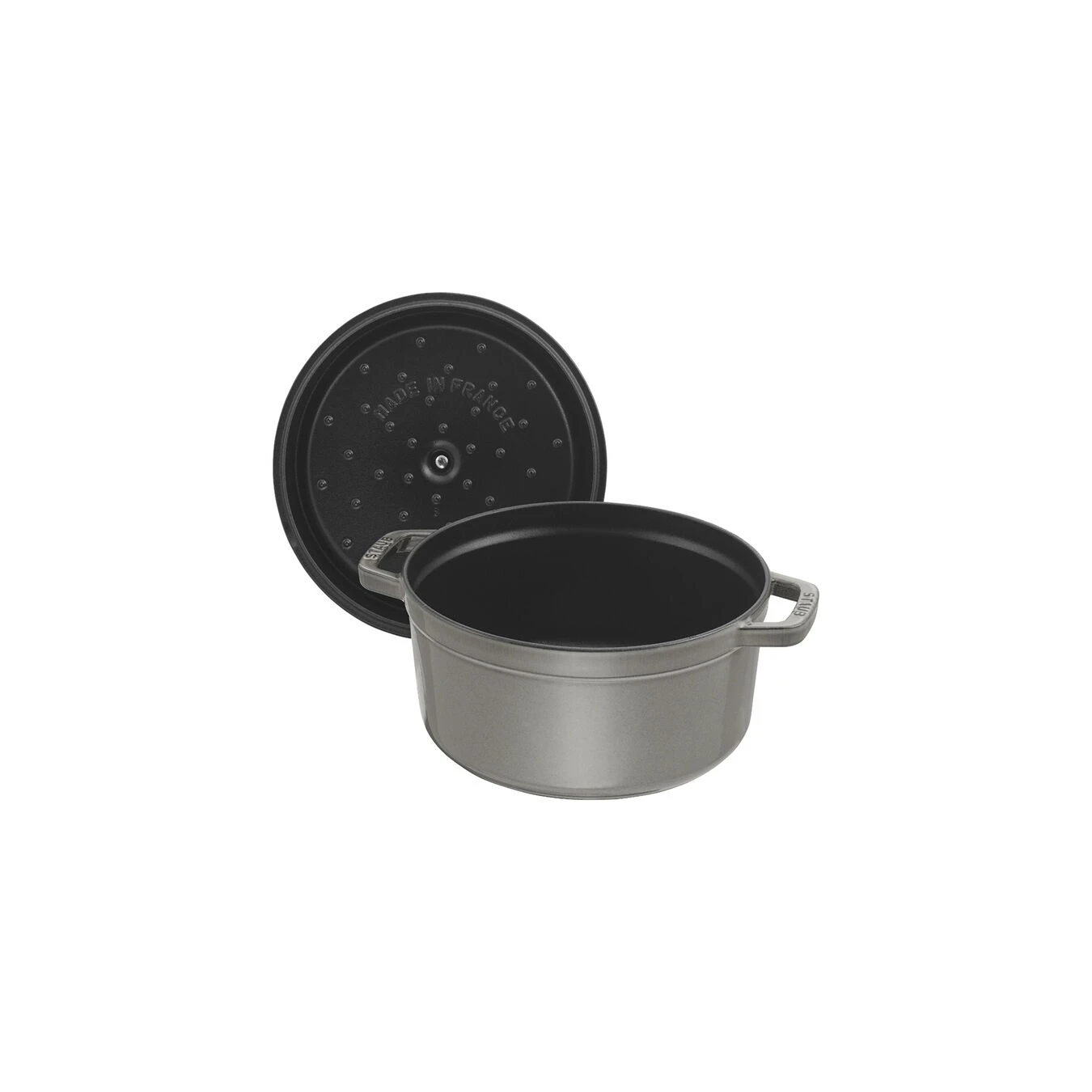 Staub Cocotte 16 Cm, Rund, Graphit-Grau, Gusseisen 4 Staub Cocotte 16 Cm, Rund, Graphit-Grau, Gusseisen – Bild 2