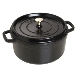Staub Cocotte 26 Cm, Rund, Schwarz, Gusseisen