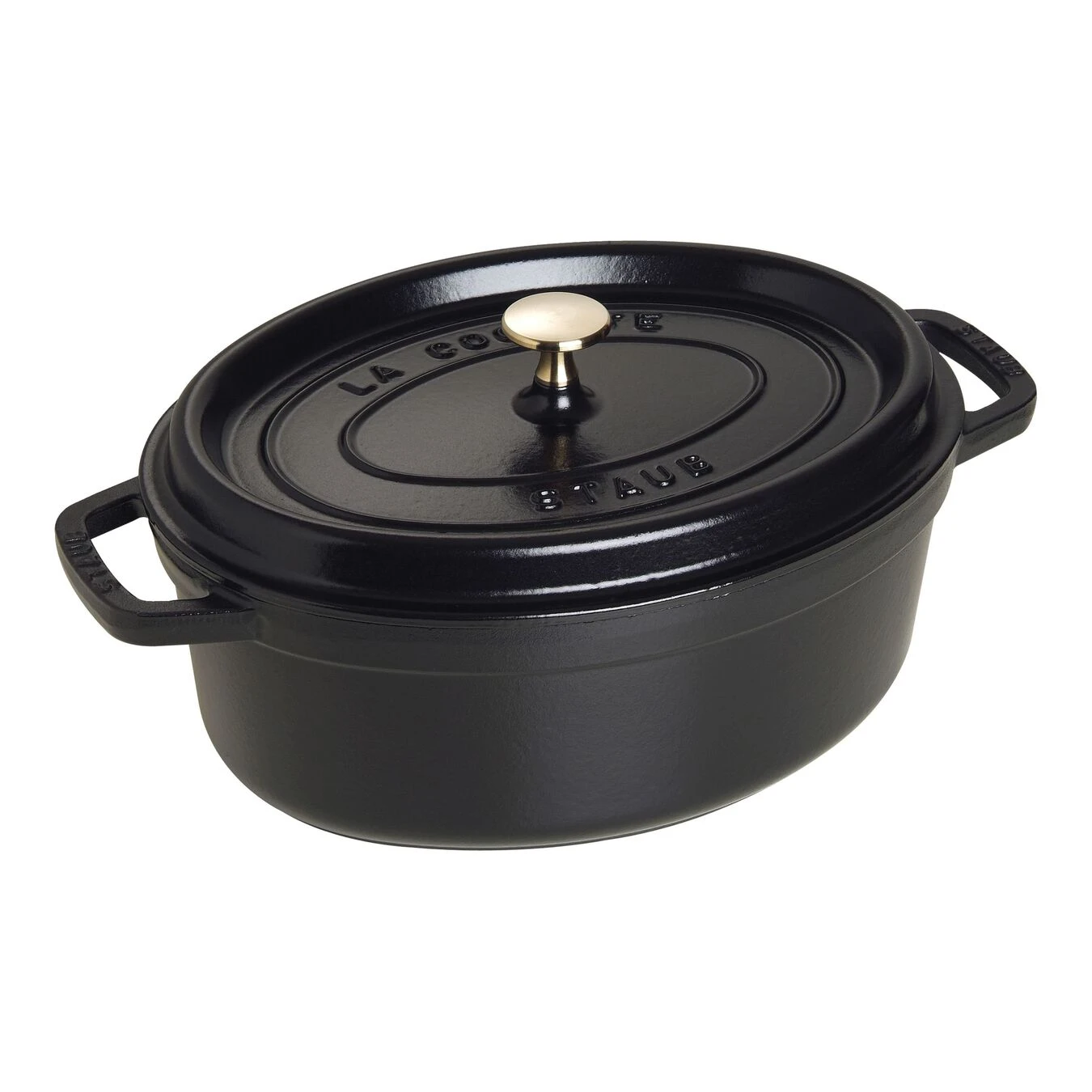 Staub Cocotte 29 Cm, Oval, Schwarz, Gusseisen 3 Staub Cocotte 29 Cm, Oval, Schwarz, Gusseisen