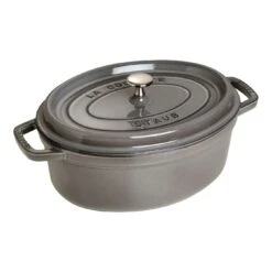 Staub Cocotte 29 Cm, Oval, Graphit-Grau, Gusseisen