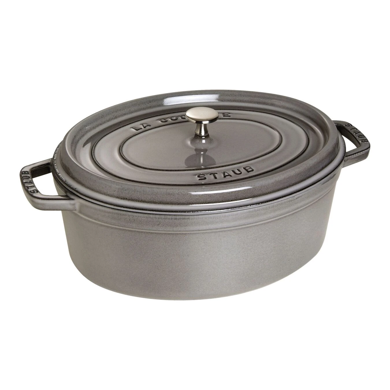 Staub Cocotte 33 Cm, Oval, Graphit-Grau, Gusseisen 3 Staub Cocotte 33 Cm, Oval, Graphit-Grau, Gusseisen