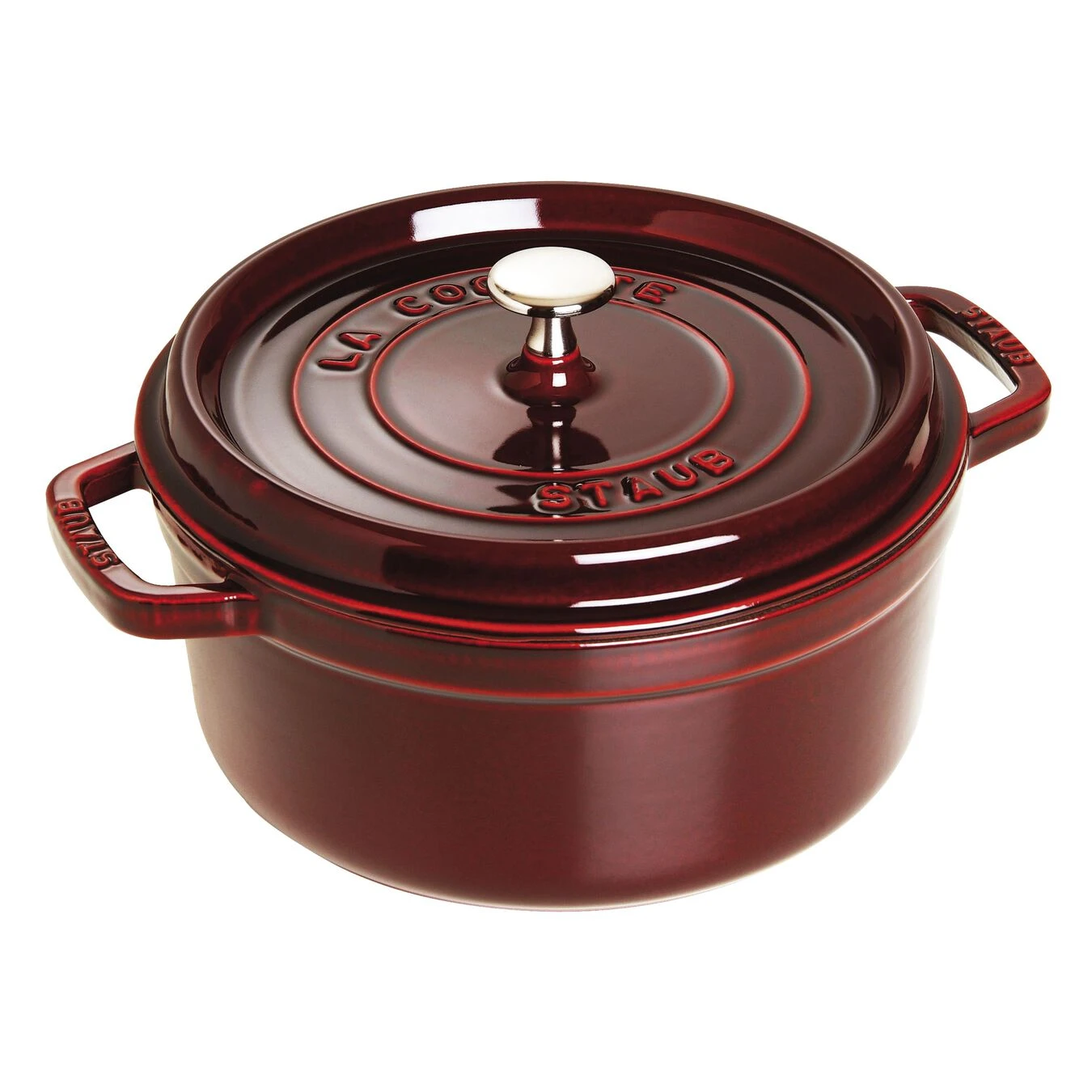 Staub Cocotte 26 Cm, Rund, Grenadine-Rot, Gusseisen 3 Staub Cocotte 26 Cm, Rund, Grenadine-Rot, Gusseisen
