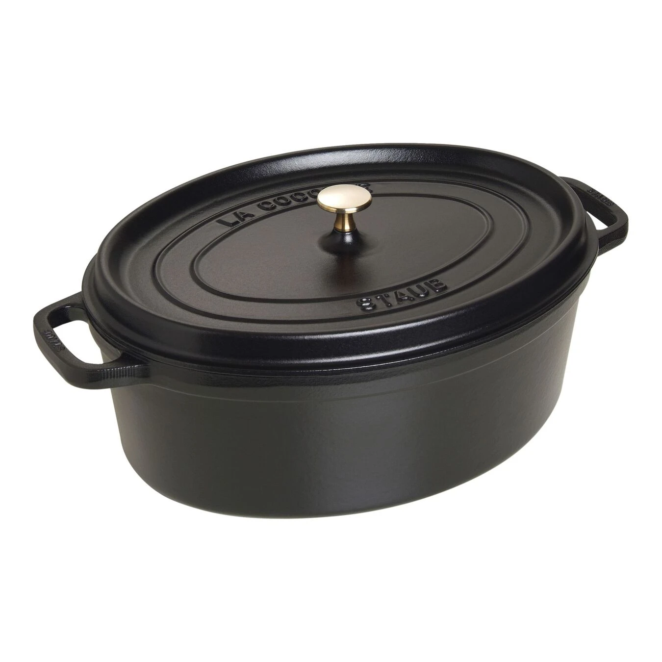 Staub Cocotte 37 Cm, Oval, Schwarz, Gusseisen 3 Staub Cocotte 37 Cm, Oval, Schwarz, Gusseisen