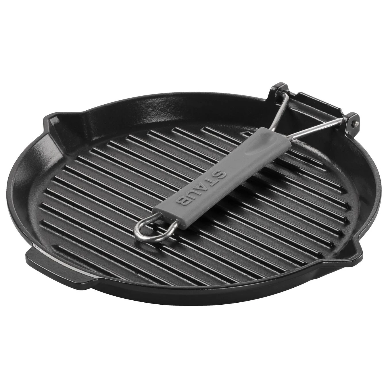 Staub Grillpfanne Mit Ausgießnase 28 Cm, Gusseisen, Schwarz 4 Staub Grillpfanne Mit Ausgießnase 28 Cm, Gusseisen, Schwarz – Bild 2