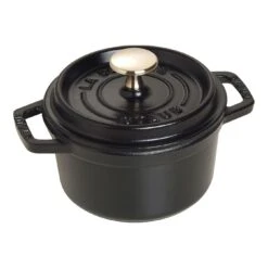 Staub Cocotte 14 Cm, Rund, Schwarz, Gusseisen