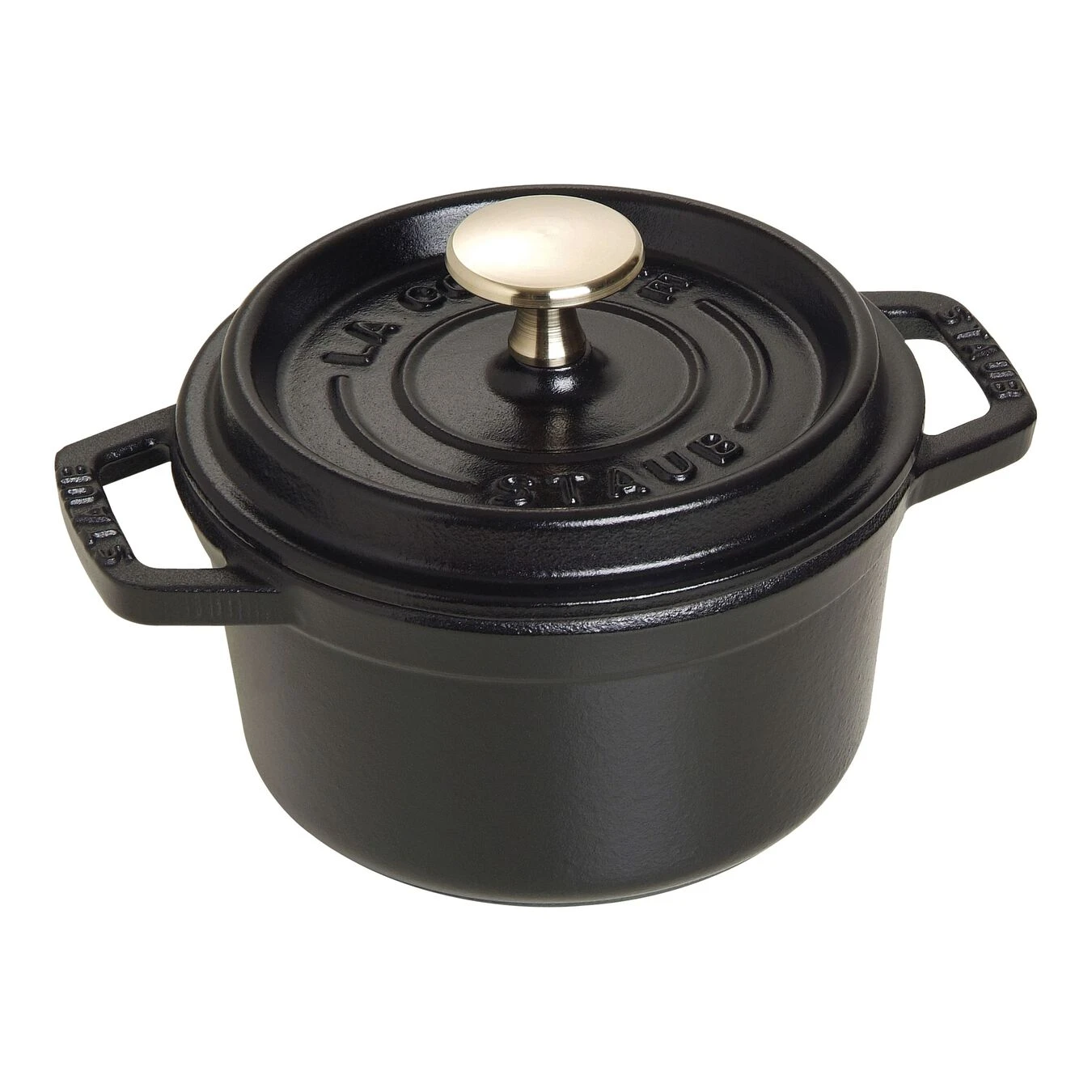 Staub Cocotte 14 Cm, Rund, Schwarz, Gusseisen 3 Staub Cocotte 14 Cm, Rund, Schwarz, Gusseisen