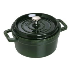 Staub Cocotte 22 Cm, Rund, Basilikum-Grün, Gusseisen