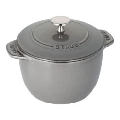 Staub Reis-Cocotte 16 Cm, Rund, Graphit-Grau, Gusseisen