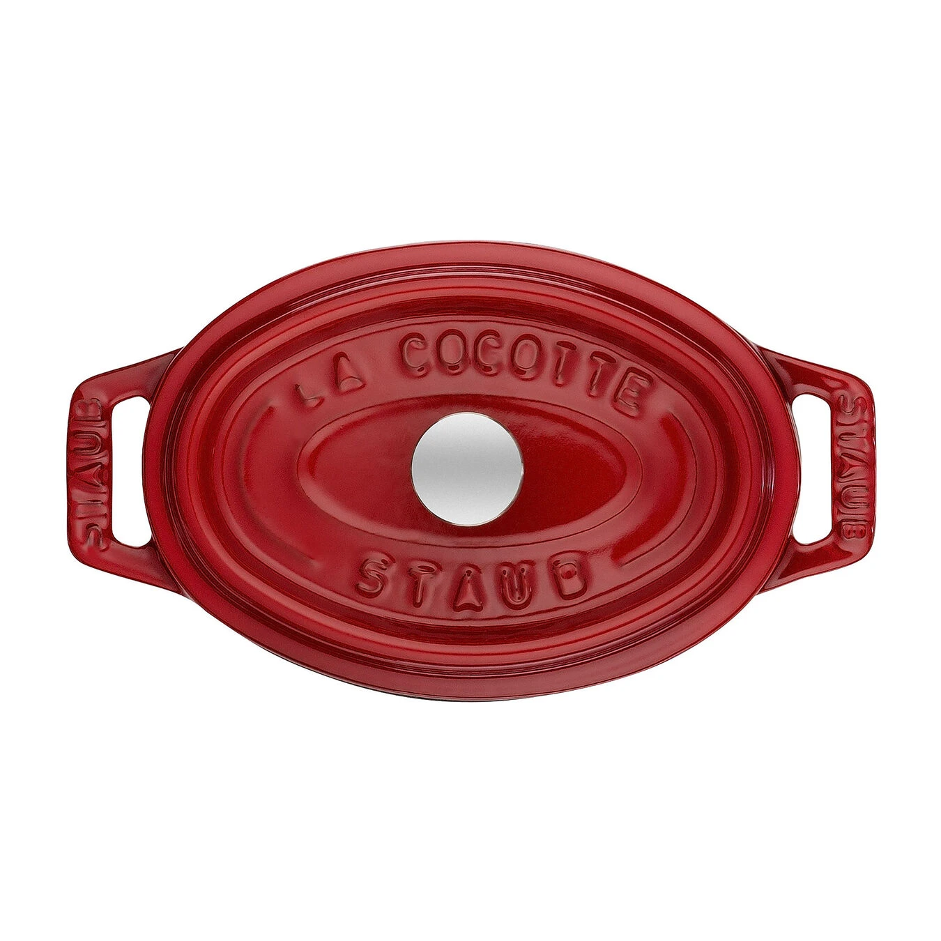 Staub Mini Cocotte 11 Cm, Oval, Kirsch-Rot, Gusseisen – Bild 2