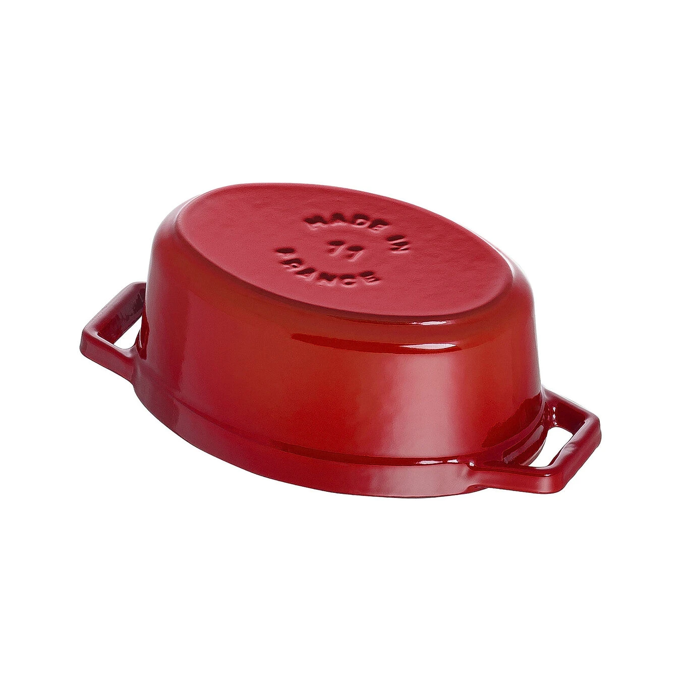Staub Mini Cocotte 11 Cm, Oval, Kirsch-Rot, Gusseisen – Bild 4