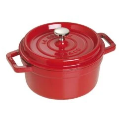 Staub Cocotte 22 Cm, Rund, Kirsch-Rot, Gusseisen