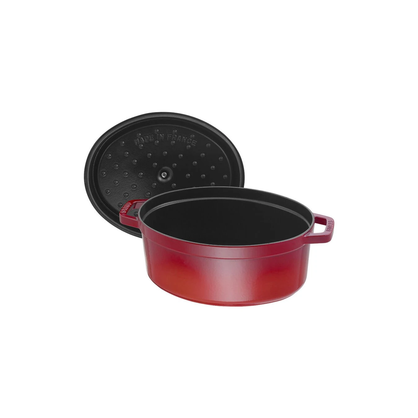 Staub Cocotte 33 Cm, Oval, Kirsch-Rot, Gusseisen 6 Staub Cocotte 33 Cm, Oval, Kirsch-Rot, Gusseisen – Bild 4