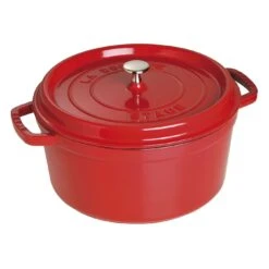 Staub Cocotte 30 Cm, Rund, Kirsch-Rot, Gusseisen
